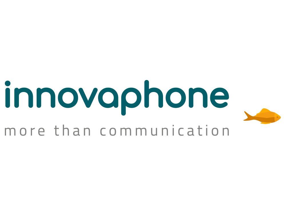 innovaphone logo wordmark claim brand fish on the right without background screen